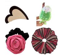 Set de regalo de accesorios coleteros de satén con rosas clips estilo boho y sets de pinzas de corazón