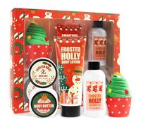 Set de regalo de ba o navide o para mujer, 5 piezas, gel de ducha, loci n corporal, minitoalla, regalo de cumplea os para mujer.