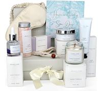Set de regalo de baño de lujo para mujeres, 10 regalos relajantes para mujeres con lavanda e incienso, cesta de regalo para el baño y spa para mujeres con regalos de cuidado personal y productos de