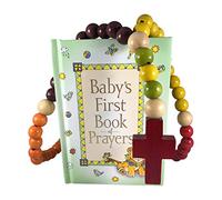 Set de regalo de bautismo católico para bebé, incluye el primer rosario del bebé y el primer libro de oraciones del bebé, bautismo perfecto, bautizo, regalo de ducha