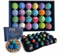 Set de regalo de bombas de baño para hombres. 24 bombas terapéuticas de baño de karité para hombres. Gran balneario con aceites hidratantes y esenciales. El juego de bombas de baño de aromaterapia es el mejor regalo para hombres, marido, novio, etc.