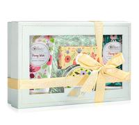 Set de Regalo de Cremas de Manos Body & Earth Love para Mujeres 4 piezas: Crema de Manos, Crema para Pies, Jabón, Velas Perfumadas Regalo de Cumpleaños