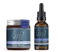 Set de regalo de incienso y bergamota: crema y suero facial. Hecho a mano y orgánico. 100% natural, vegano, antienvejecimiento, sin crueldad animal, sin aceite de palma y sin plástico.