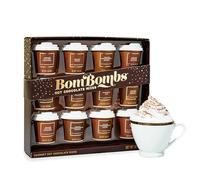Set de regalo de mini chocolates calientes Bombombs en su característico empaque marrón. Sabores de postre: Rocky Road, Cookie Butter, Pumpkin Pie y más. Paquete de 12 unidades.