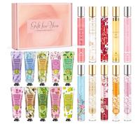 Set de Regalo de Perfume para Mujers, 10x35ml mini Perfumes +10 mini Cremas de Manos, Eau de Parfum para Mujer con un Dulce Aroma Floral y Frutal, Regalos para Ella - Cumpleaños, Valentín, Navida