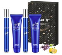 Set de Regalo de Perfume Premium para Hombre, 2 x 35 ml Eau de Parfum + 2 x 35 ml Gel de Ducha, Fragancia de Larga Duración, Acordes Acuáticos Notas de Limón, Salvia y Geranio