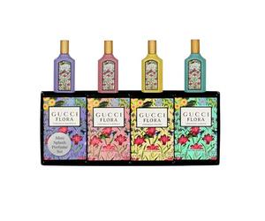 Set de regalo de viaje mini de 4 piezas para mujer de perfume Gucci variedad | Hermosa Magnolia + Hermosa Gardenia + Hermosa Orquídea + Hermosa Jazmín