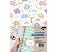 Set de regalo für Niño: Elefantes: 4x Einzelbögen + 1x Postkarte
