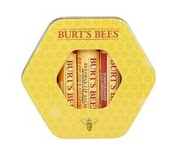 Burt's Bees Set de regalo hidratante de tres latas de bálsamo labial de menta, miel y granada, con cera de abejas 100 % natural con vitamina E (4,25 g)