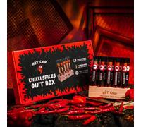 Set de Regalo Hot Chip Chili con 10 Especias de Chile y Soporte de Madera - Del Suave al Muy Picante