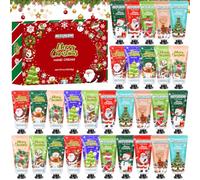 Set de regalo navideño Creme Main para mujer, 30PCS mini cremas de manos | cremas manos con 10 diseños festivos, loción hidratante para manos secas. Pequeños obsequios para colegas, amigas, mujeres