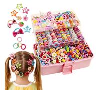 Set de regalo para el cabello para niñas - Colorful Elastic Ties & Decorative Barrettes | Complete Styling Collection With Headbands & Hairs Ties | Professional Daily Hair Decor