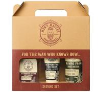 Set de regalo para hombre 3 piezas de Men's Master, Shaving Set, Espuma hidratante de afeitar, Loción calmante para después del afeitado y Crema rejuvenecedora