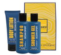 Set de regalo para hombre, kit de viaje para, set de regalo navideño con aroma fresco del océano, kit de cuidado de la piel para hombre incluye gel de ducha, loción corporal, champú