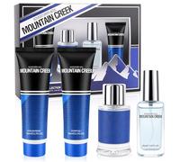 Set de Regalo Para Hombres. El Juego de Perfume de Viaje Para Hombre Incluye Perfume, Spray Corporal, Bálsamo Para Después Del Afeitado y Gel de Ducha, Regalos Para el Día Del Padre