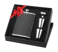 Set de Regalo Petacas de Alcohol, RISVOWO 8oz/227ml Petacas de Alcohol de Acero Inoxidable con 2 Vasos de Chupito y 1 Embudo, Portátil Whisky Hip Flask para Escalada, Camping, Senderismo, Viajes