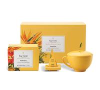 Set de regalo Tea Forte Paradis con taza de café, bandeja de té y 10 bolsas de infusor de té piramidales hechas a mano