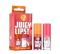 Set de regalo W7 Juicy Lips! Thick Drip Lip Gloss Duo - Foolish & In The Clear - Brillos labiales hidratantes y brillantes - Regalo ideal