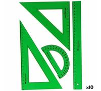 Set de reglas faber-castell verde (10 unidades)