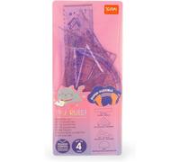 Set de reglas Kitty Be Curious - Legami con diseño de gatito y 3 piezas