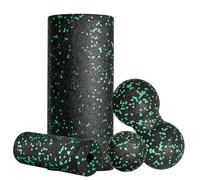 Set de Rodillo de Fascia Blackroll con Rodillo de Espuma y Pelota de Fascia, Mini Rodillo de Fascia y Duo Ball para Yoga y Entrenamiento Muscular de la Fascia Green