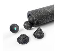 Set de rodillos de espuma 5 en 1 para la recuperación muscular - incluye rodide Yoga, bola de masaje, bola de maní, cono y disco de acupresión - para aliviar la espalda, las piernas y todo el cuerpo