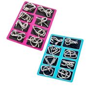 Set de Rompecabezas adultos de Metal 16 Piezas, Juegos de ingenio para Adultos, Juegos de Paciencia para Adultos, Juegos de Inteligencia, Rompecabezas IQ 3D, Idea de Regalo para Todas Las Edades