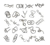 Set de Rompecabezas de Metal 24 Piezas, Juegos de ingenio para Adultos, Juegos de Paciencia para Adultos, Juegos de Inteligencia, Rompecabezas IQ 3D, Idea de Regalo para Todas Las Edades.