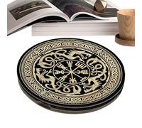 Set de Runas de Madera, Runas de Adivinación, Accesorios de Meditación de Madera Portátiles Decorativos con Caja Magnética para Altar Rituales Espirituales