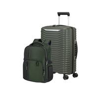 SET DE SAMSONITE MALETA DE CABINA EXTENSIBLE UPSCAPE CON MOCHILA 15” BIZ2GO Verde Oscuro