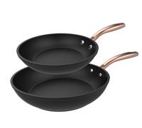 Set de 2 sartenes cecotec polka fantasy bucket aluminio forjado dorado ø20/ø24 cm