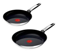 Set de sartenes Tefal Emotion+ acero inoxidable cerámico antiadherente inducción 24/28 cm