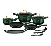 Set de sartenes y ollas Berlinger Haus METALLIC EMERALD 12 piezas verde