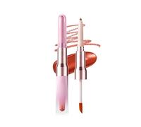 Set de seis colores de doble acabado para labios, barra de labios líquida brillante, barra de labios de larga duración, set de maquillaje (01)