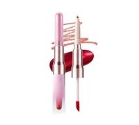 Set de seis colores de doble acabado para labios, barra de labios líquida brillante, barra de labios de larga duración, set de maquillaje (06)