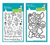 Set de sello y died de Fawn Fawn Friends de Lawn Fawn - Incluye uno de cada uno de LF1057 Stamp & LF1058 Die - Bundle of 2