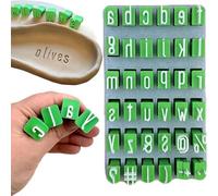 Set de Sellos Alfabeto para Arcilla, Mayúsculas y Minúsculas, Herramientas para Cerámica y Manualidades DIY, Letras en 3D para Tazas y Decoraciones Personalizadas (A)