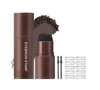 Set de sellos para cejas en polvo para personas perezosas. Incluye 10 plantillas reutilizables para dar forma a las cejas. Resistente al agua y al sudor, de larga duración, con un acabado su