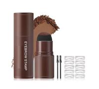 Set de sellos para cejas en polvo para personas perezosas. Incluye 10 plantillas reutilizables para dar forma a las cejas. Resistente al agua y al sudor, de larga duración, con un acabado su