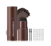 Set de sellos para cejas en polvo para personas perezosas. Incluye 10 plantillas reutilizables para dar forma a las cejas. Resistente al agua y al sudor, de larga duración, con un acabado su