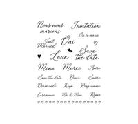 Set de sellos transparentes - Artemio - Nos casamos - Boda - Mixto - Adulto - Transparente