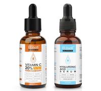 Set de Sérum de Vitamina C y Ácido Hialurónico - Anti-envejecimiento, Corrección de Manchas Oscuras, Reducción de Arrugas, Hidratante con Ingredientes Naturales para Iluminar y Humectar