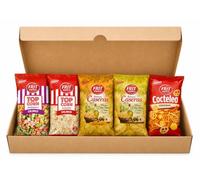 Set de Snacks Premium Frit Ravich x 5 Bolsas - Palomitas Colores y Saladas, Patatas Caseras Aceite de Oliva Original y Onduladas y Aperitivo Cocteleo - Snack Gourmet Español para Compartir y Regalar