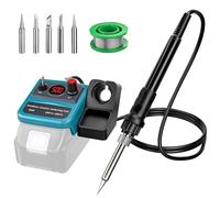 Set de soldador inalámbrico para batería Makita 18 V LXT, pistola de soldadura digital LED, 75 W, con 5 puntas, 50 g, hilo de soldadura de 50 g, para cada entusiasta del hobby (la batería no