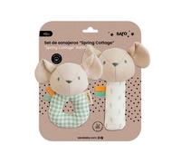 Set de sonajeros Mousie Spring Cottage - Saro Baby - Juguetes sensoriales suaves para bebé