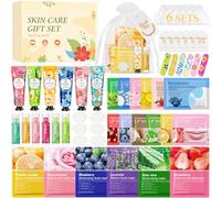 Set de Spa de 54 Piezas, Geschenke für Mädchen Incluye Mascarilla Facial, Crema de Manos, Mascarilla Para los ojos, Mascarilla Labial, Bálsamo Labial y Jabón; Ideal Como Detalle de Boda o Regalo de Cu