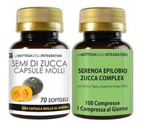 Set de suplementos de semilla de calabaza 70 cápsulas blandas y complejo de Serenoa y Epilobium 100 comprimidos | Próstata y vías urinarias | Una dosis al día