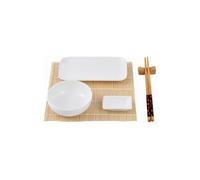 Set de sushi masterpro q3565 porcelana blanco bambú (12 pcs)