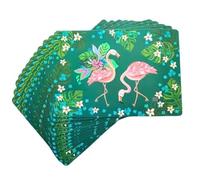 Set de Table Flamants Roses 29 x 42 cm - Set de Table Plastique Lavable - Motif Tropical, Décoration Table Cuisine, Salle à Manger, Intérieur Extérieur - Lot de 12