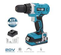 Set de taladro y accesorios koma tools pro series atornillador 70 piez
